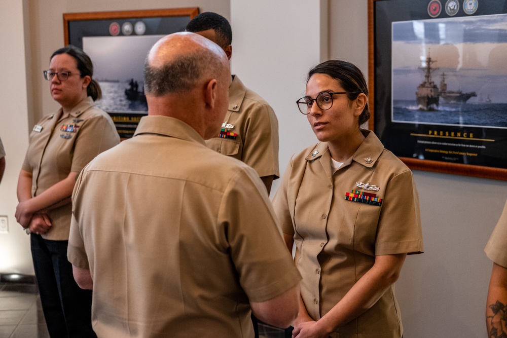 Navy's top Admiral administers oath onboard Point Mugu