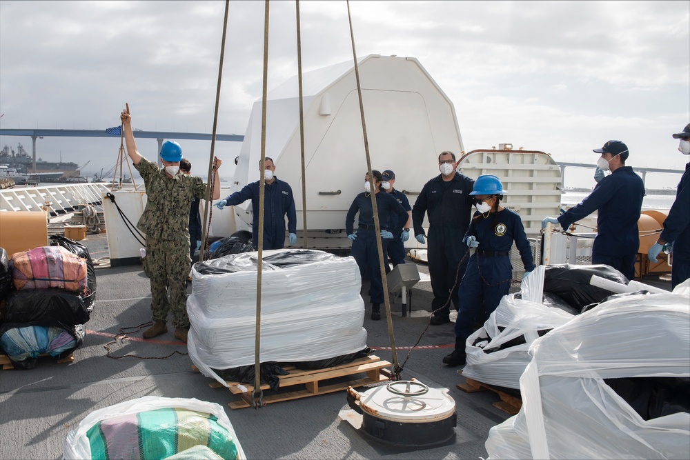 Coast Guard Cutter Bertholf conducts operations at sea during 77-day counter-narcotic deployment in the Eastern Pacific Ocean