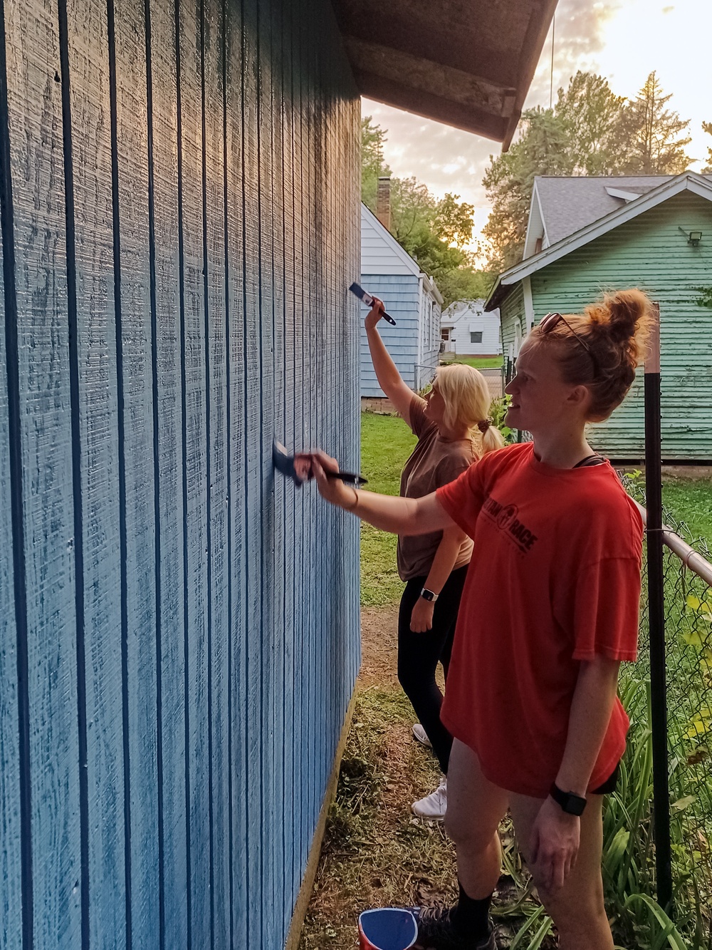 182nd Airlift Wing Airmen volunteer drill weekend evening to veteran community service