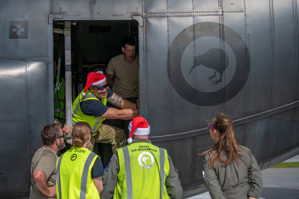 A Royal New Zealand Air Force C-130H Hercules arrives at Andersen AFB