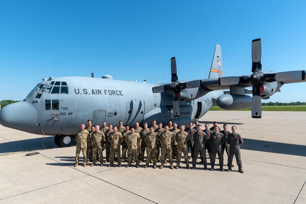 169th Airlift Squadron loadmaster group photo June 5, 2022