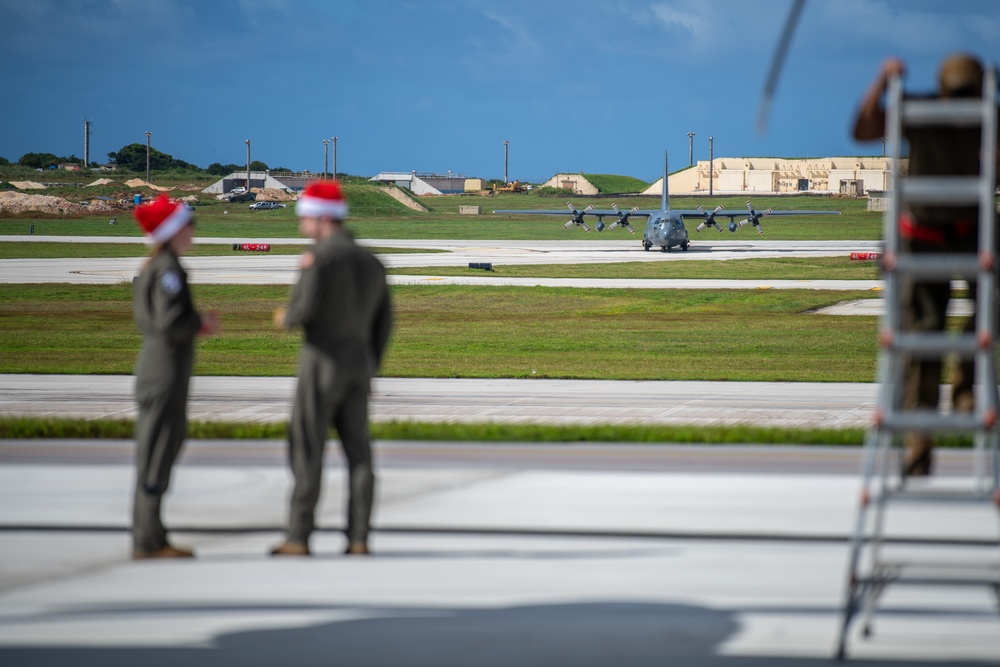 A Royal New Zealand Air Force C-130H Hercules arrives at Andersen AFB