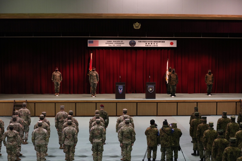 11th Airborne Division participates in Yama Sakura 83 opening ceremony