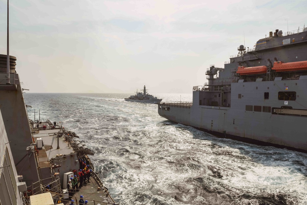 USS The Sullivans Replenishment at Sea