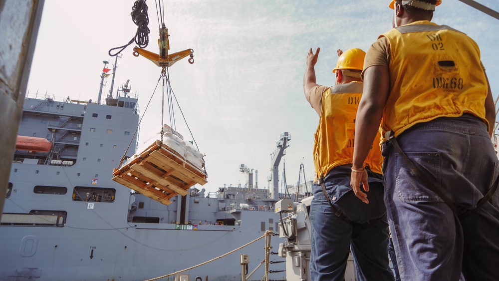 USS The Sullivans Replenishment at Sea