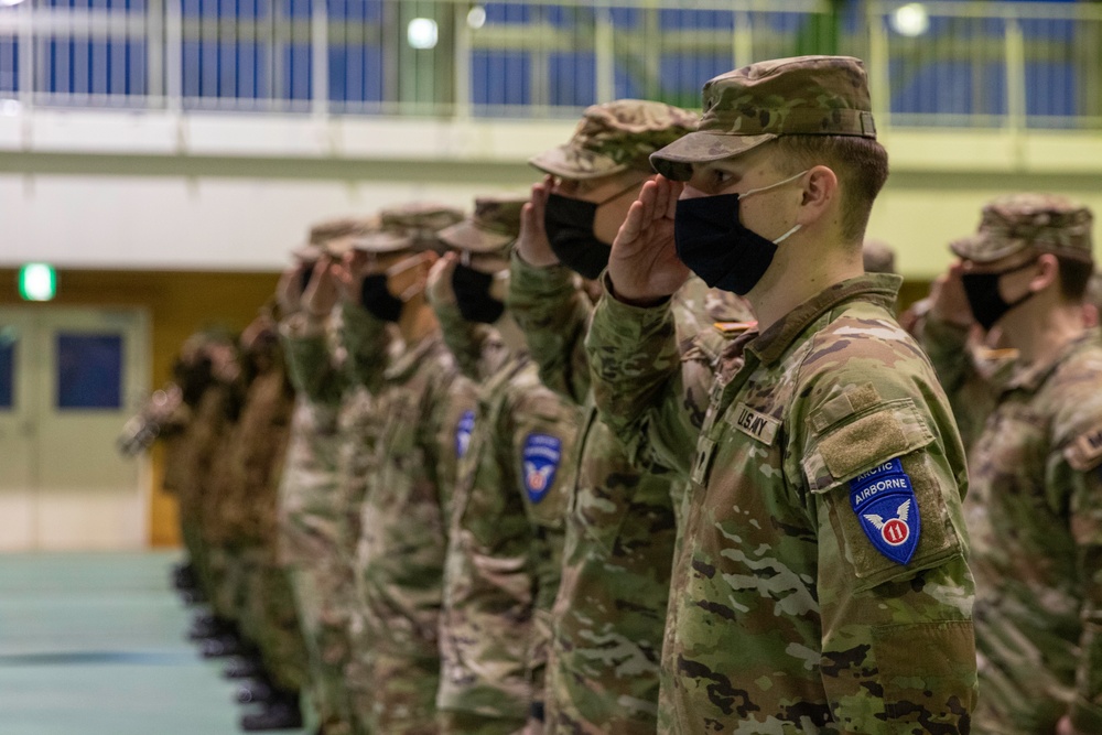 11th Airborne Division participates in Yama Sakura 83 opening ceremony