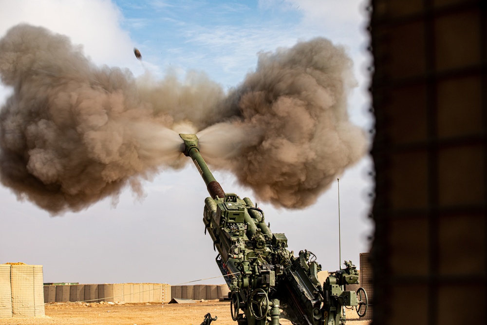 Charlie Battery, 1st Battalion, 134th Field Artillery Regiment, Infantry Brigade Combat Team, Ohio Army National Guard Conduct an operational rehearsal exercise of the M777 Howitzer