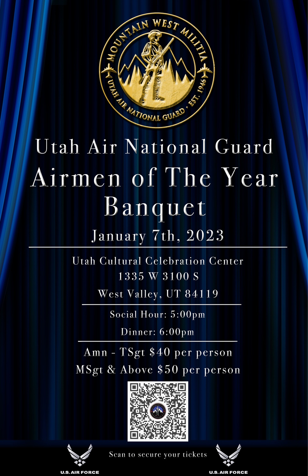 Utah Air National Guard Airmen of the Year Banquet Flyer