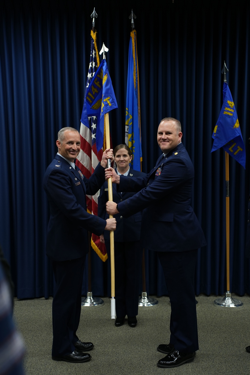 The 114th Fighter Wing change of command ceremony