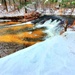 Snowy day at Fort McCoy's Trout Falls in Pine View Recreation Area