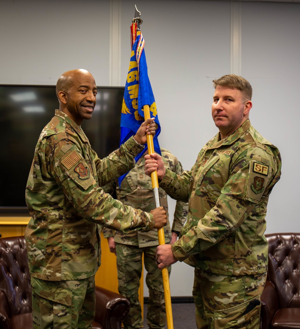 446th Security Forces Squadron holds assumption of command ceremony