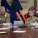 Command Sgt. Maj. Kevin Gaiser speaks to Senior Enlisted Advisors