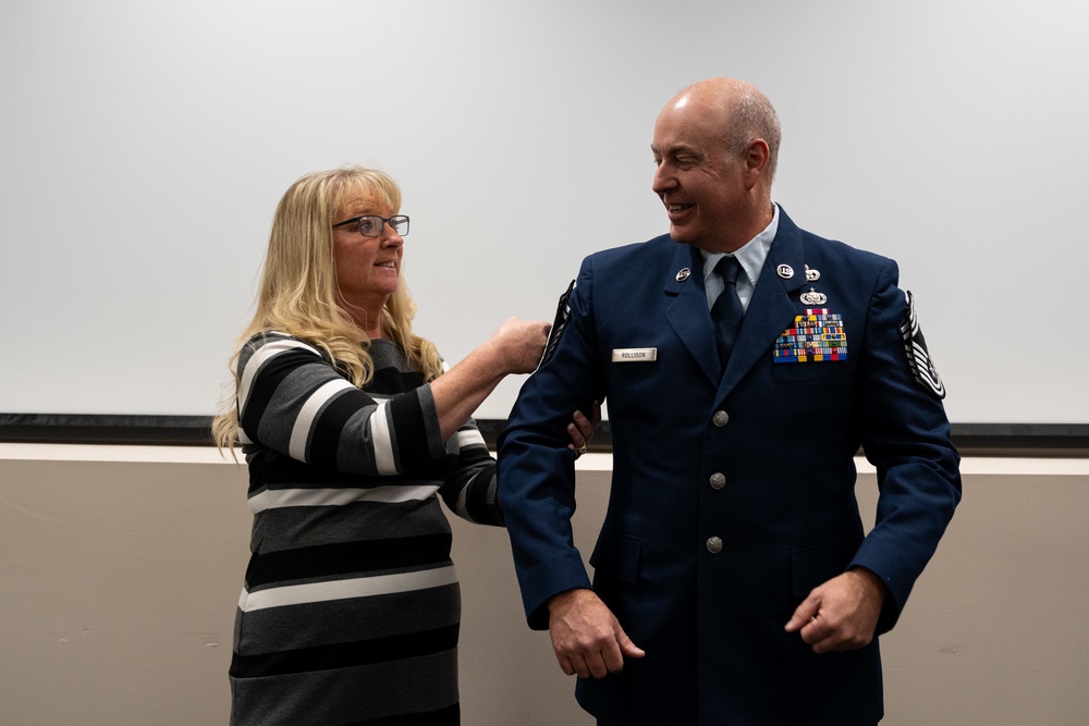 Chief Master Sgt. Doug Rollison promotion