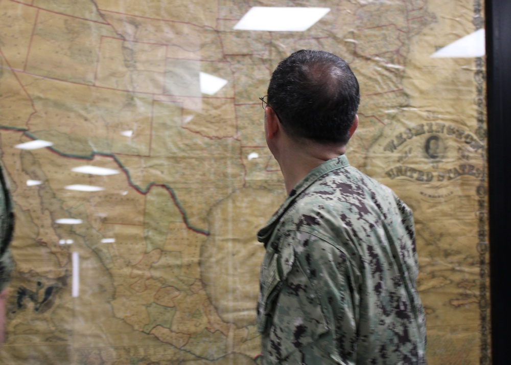 NAVOCEANO Officers Tour Naval Oceanographic Library