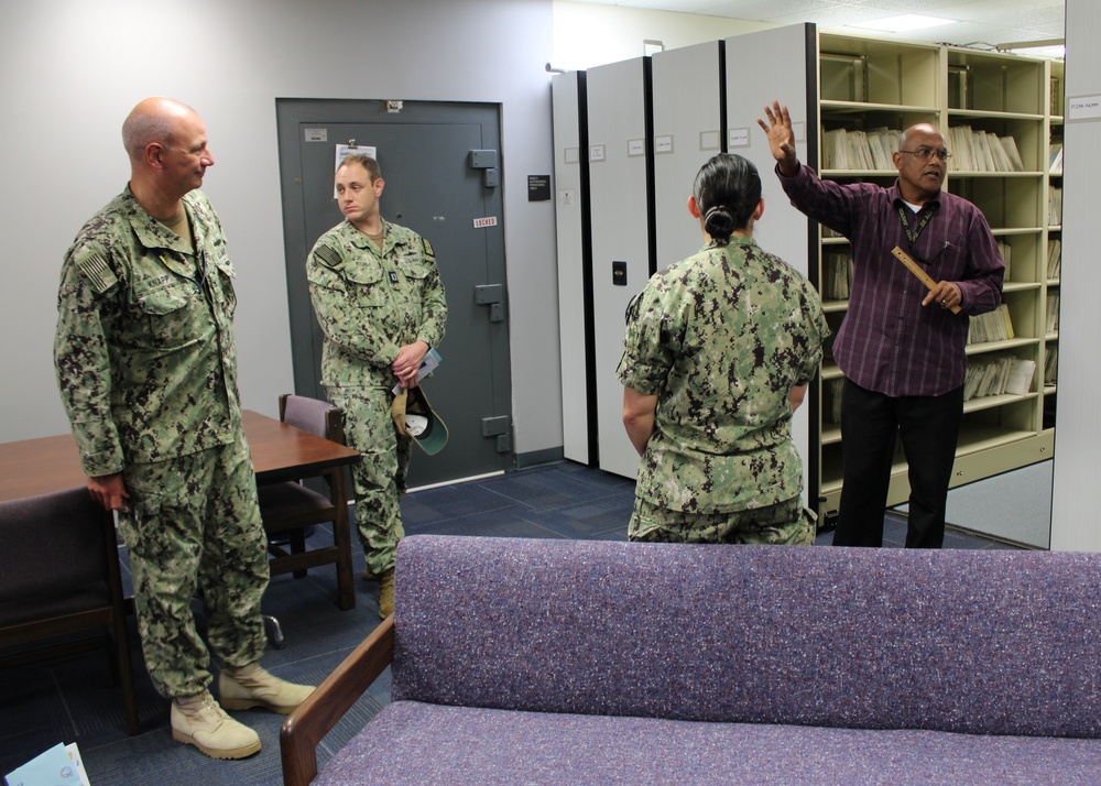 NAVOCEANO Officers Tour Naval Oceanographic Library