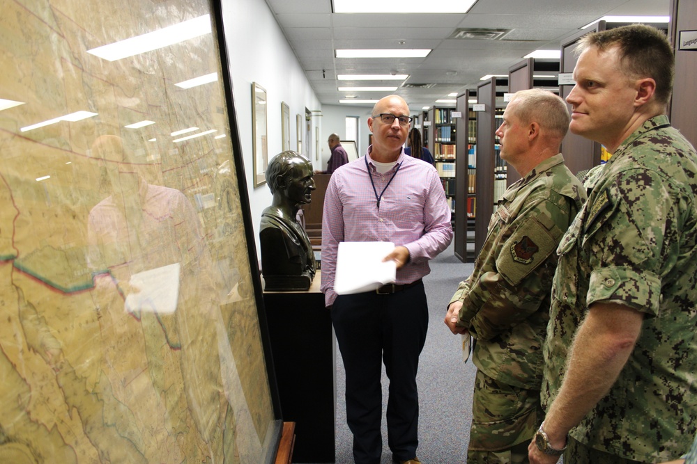 NAVOCEANO Officers Tour Naval Oceanographic Library