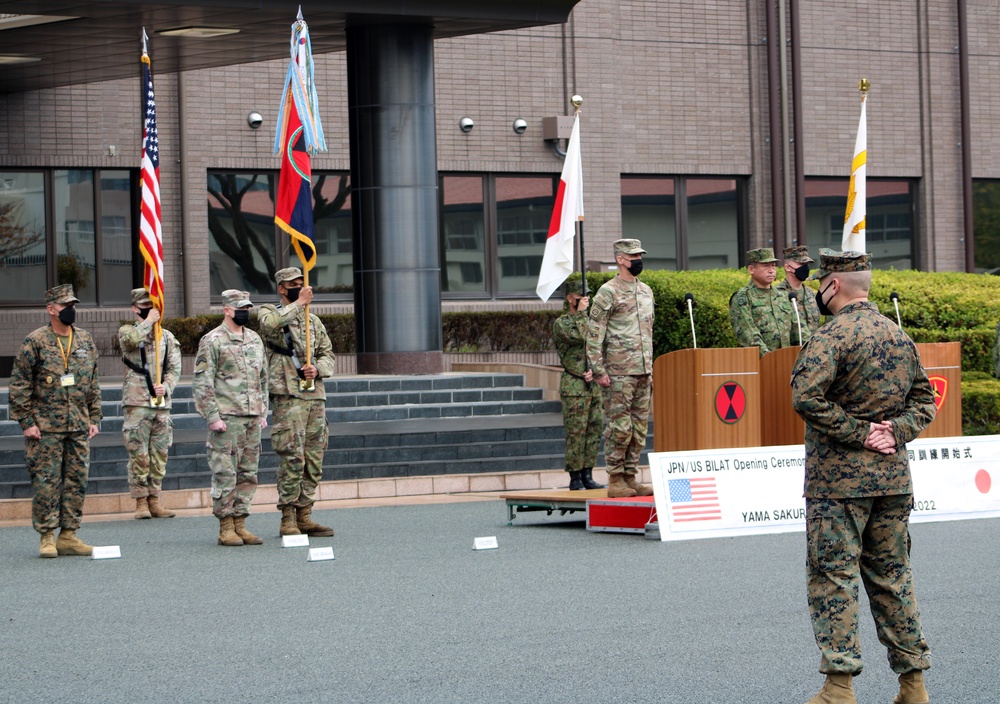 7th Infantry Division and 3rd Marine Division participate in Yama Sakura 83 Opening Ceremony