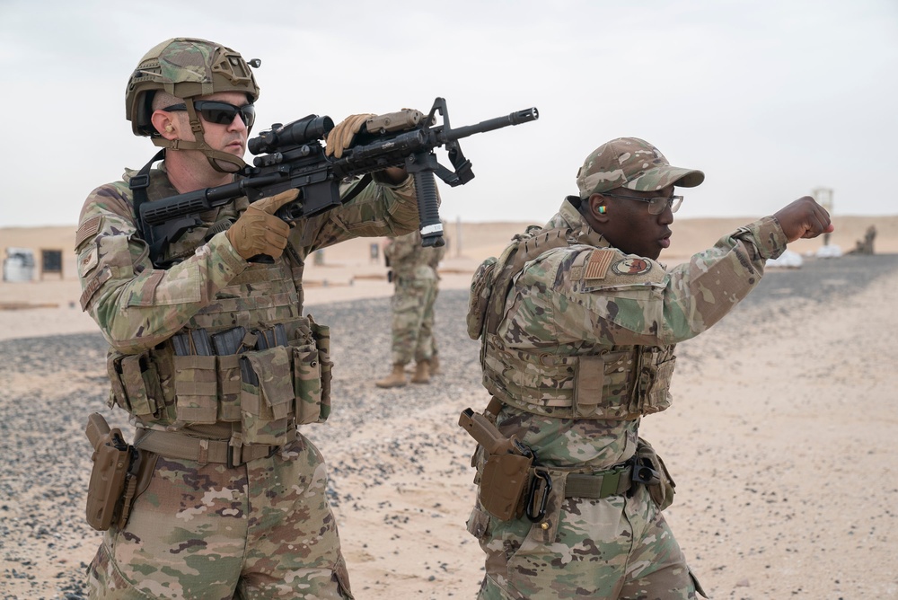 386th Expeditionary Security Forces Squadron hone their skills…ready for any fight