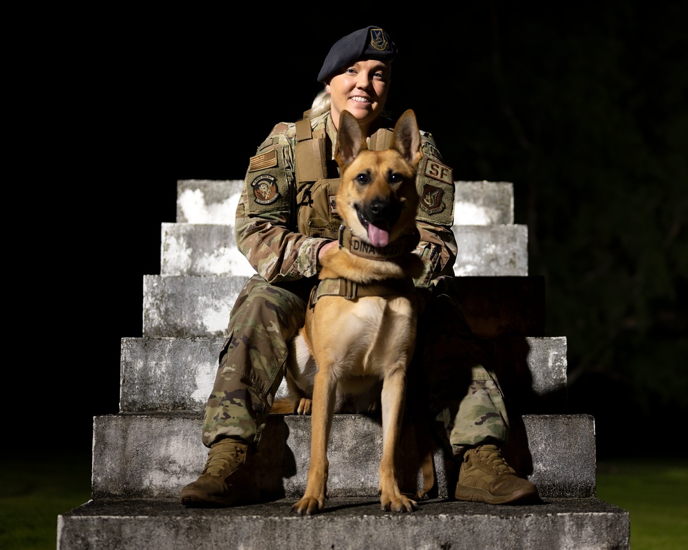 SSgt. Shanna McCarter and MWD Dina