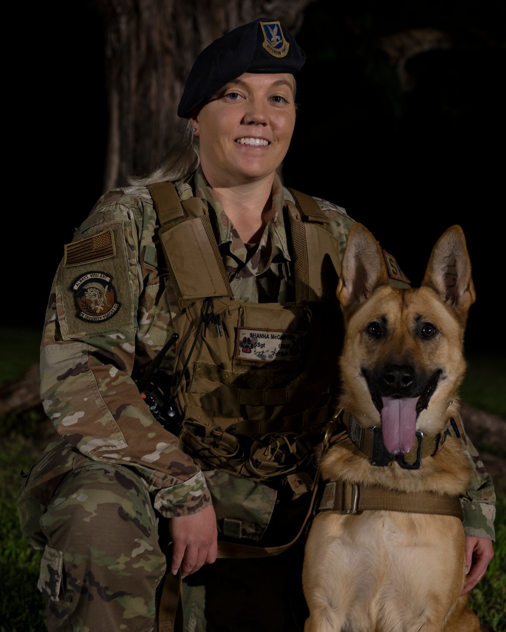 SSgt. Shanna McCarter and MWD Dina