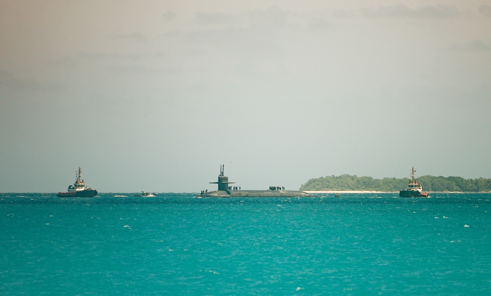 USS West Virginia Conducts Port Visit at NSF Diego Garcia