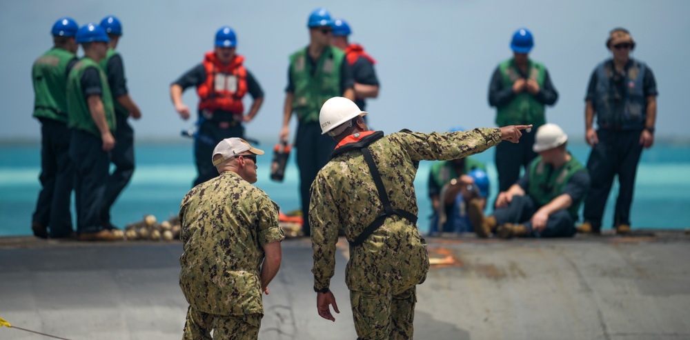 USS West Virginia Conducts Port Visit at NSF Diego Garcia