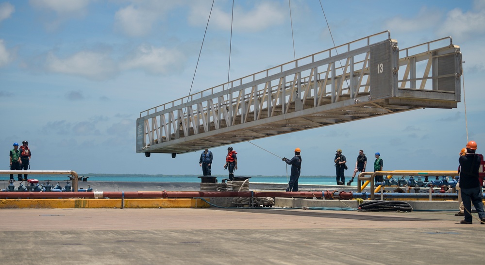 USS West Virginia Conducts Port Visit at NSF Diego Garcia