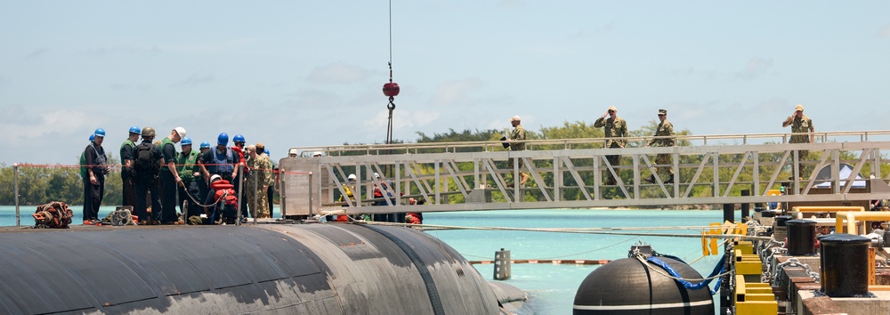 USS West Virginia Conducts Port Visit at NSF Diego Garcia