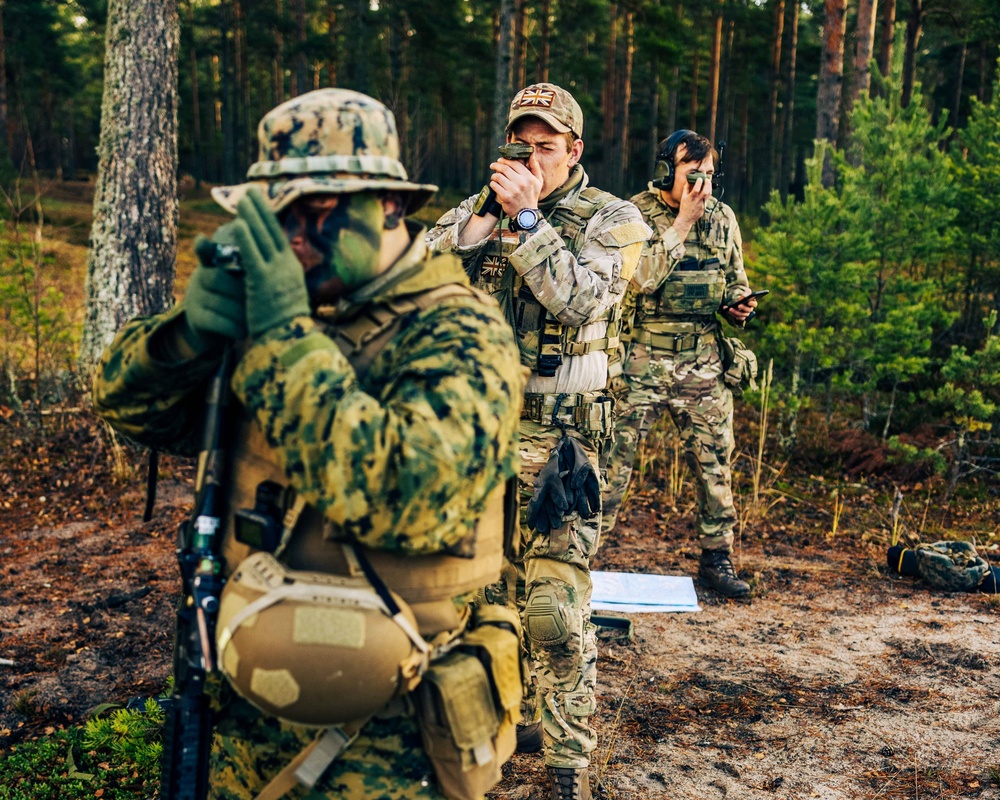 Marines With Combat Logistics Battalion 6 Call for Fire