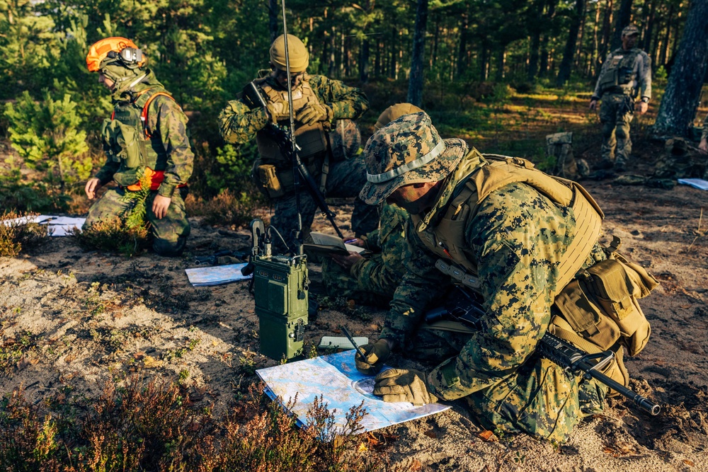 Marines With Combat Logistics Battalion 6 Call for Fire