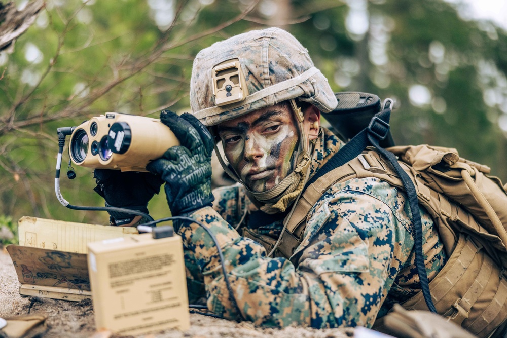 Marines With Combat Logistics Battalion 6 Call for Fire