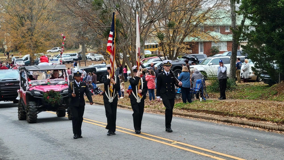 BRHS NJROTC Color Guard Leads Dadeville Christmas Parade