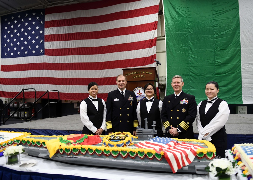 NAVEUR-NAVAF, SIXFLT host reception aboard USS George H.W. Bush