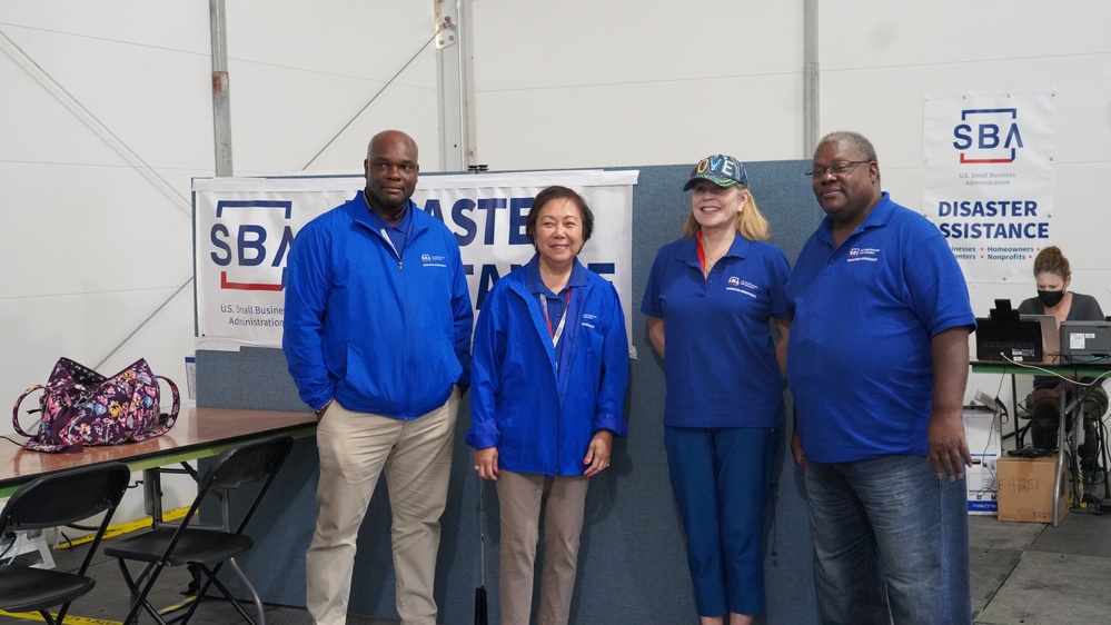 Small Business Administration Employees Pose for a Photo at the Sanibel Island DRC