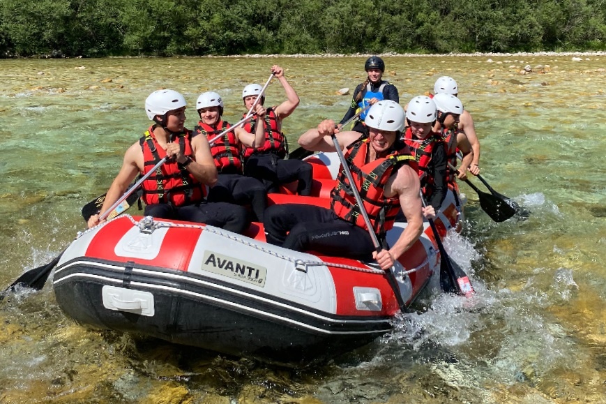 MSGs go white water rafting in Slovenia