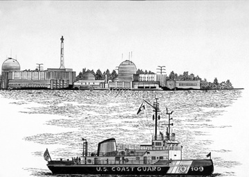 US Coast Guard Art Program 2002 Collection, Ob ID # 200215, &quot;Indian Point, NY,&quot; Tom Austin (15 of 32)