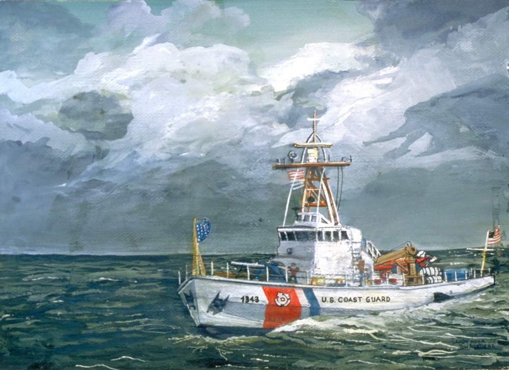 US Coast Guard Art Program 2002 Collection, &quot;Bainbridge Island on patrol,&quot; Tom Austin (16 of 32)