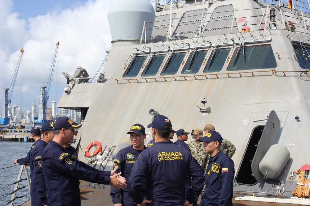 USS Milwaukee (LCS 5) visits Cartagena, Colombia