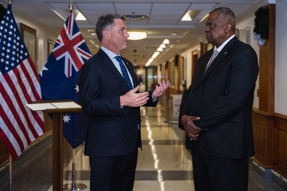 SECDEF Hosts Australian Deputy Prime Minister and Minister of Defense Richard Marles for a Bilateral Engagement