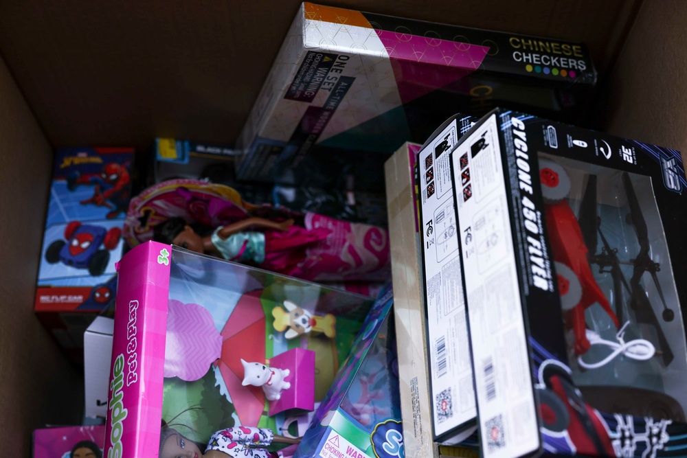 Local U.S. Marines collect Toys for Tots in NYC