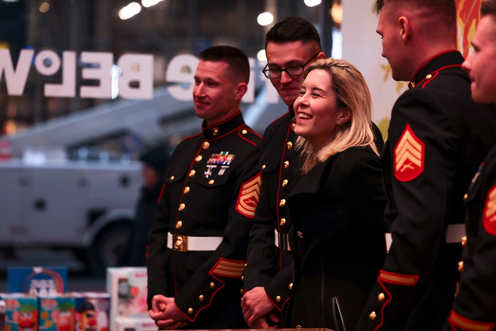 Local U.S. Marines collect Toys for Tots in NYC