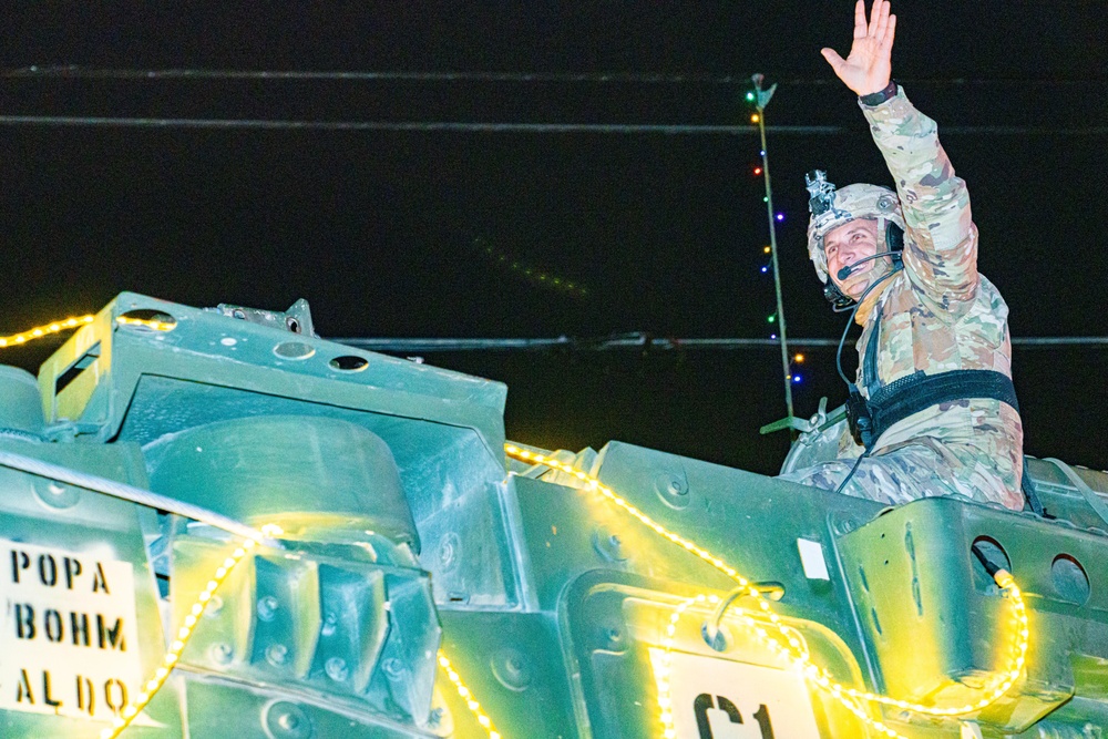 3CR Soldier on a Holiday Stryker for Salado Parade