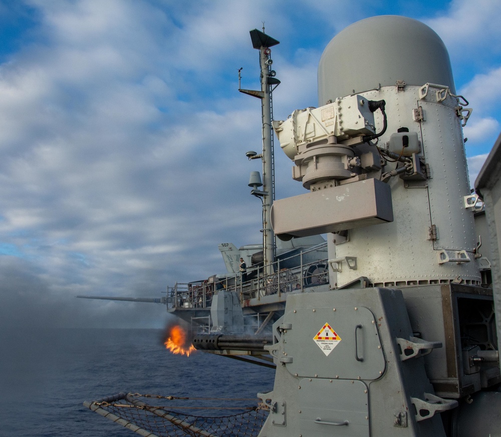 USS Ronald Reagan (CVN 76) conducts live-fire exercise