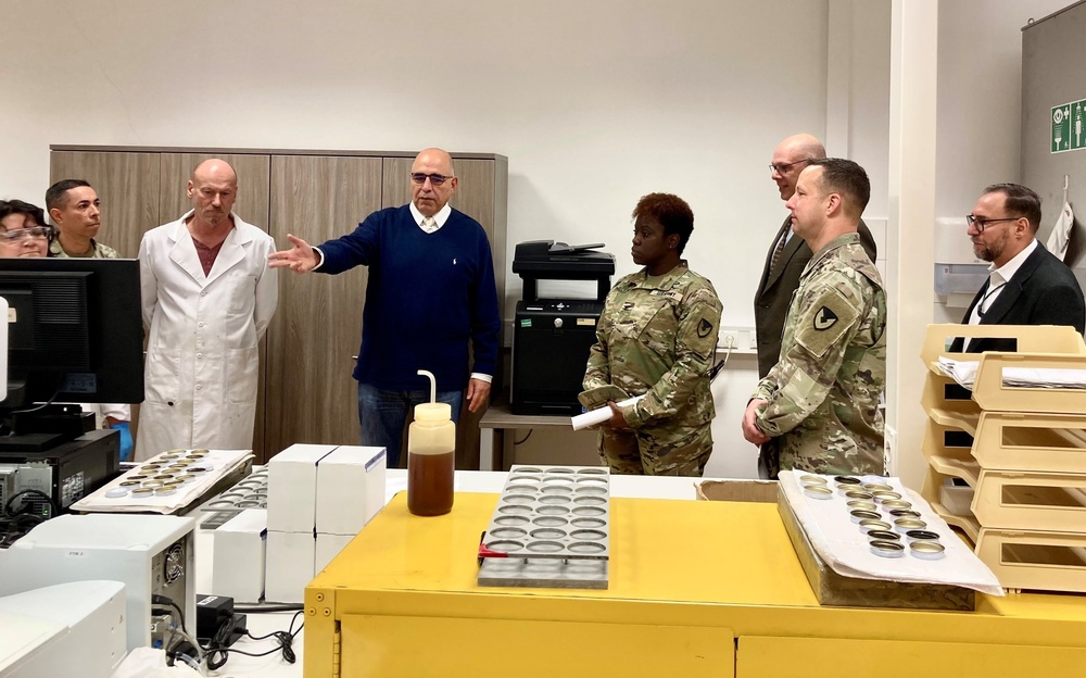 Army Oil Analysis Program lab hosts 405th AFSB leaders for capabilities brief, tour of facilities