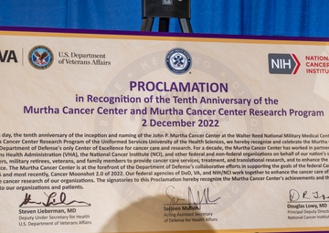 Murtha Cancer Center 10th Anniversary Celebration, 2 December 2022)