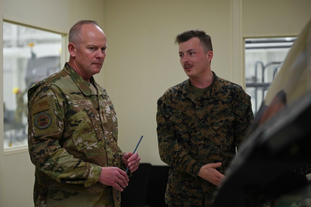 Lt. Gen. Michael Schmidt visits the F-35 Academic Training Center