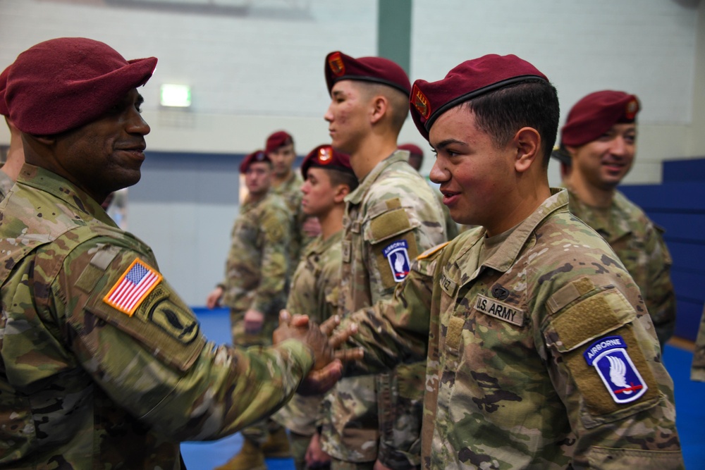 Sky Soldiers conduct Patching Ceremony
