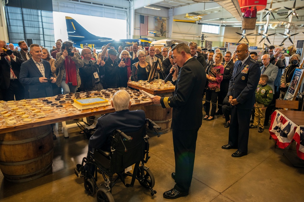 CSAF promotes retired WWII triple ace fighter pilot to brigadier general