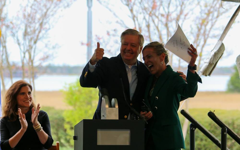 The Charleston District gathers with stakeholders to celebrate the completion of the Charleston Harbor Post 45 Deepening Project.