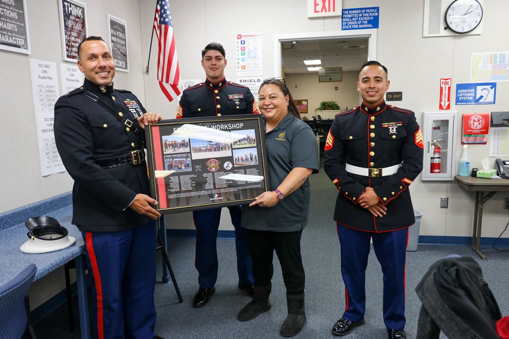 Sacramento Marines Recognize Educators for Attending Educators’ Workshop